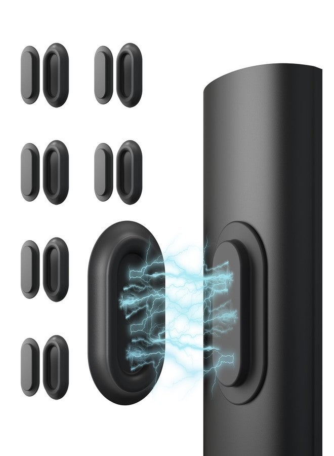 Vaszu Magnetic Remote Control Holder Self-Adhesive Wall Mount, 6 Pack Upgraded Silicone Organizer Storage Wall Holder for Home Office TV, Fan and Air Conditioner Remote Control Black - Image 1