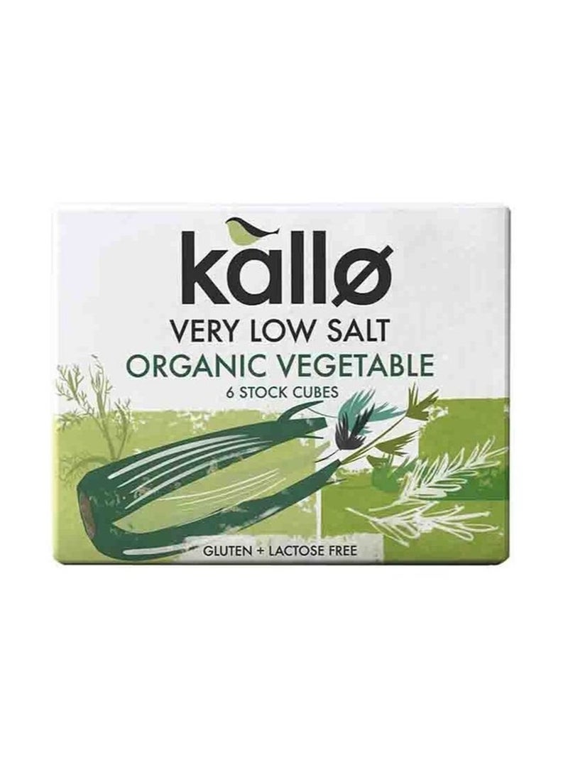 Kallo Organic Vegetable Stock, Very Low Salt, 6 Cubes