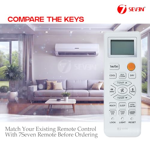 7-Seven 7SEVEN® Compatible Haier Inverter Ac Remote Original Model AC131C Suitable for Split and Window 1 1.5 2 Ton Self Clean Air Conditioner Choose Remote When Key Match Exactly - Image 4