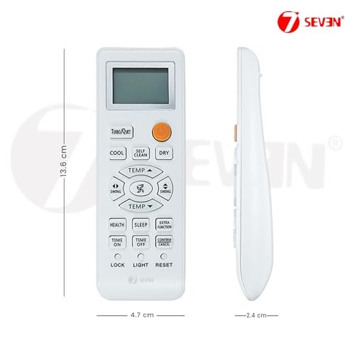 7-Seven 7SEVEN® Compatible Haier Inverter Ac Remote Original Model AC131C Suitable for Split and Window 1 1.5 2 Ton Self Clean Air Conditioner Choose Remote When Key Match Exactly - Image 3