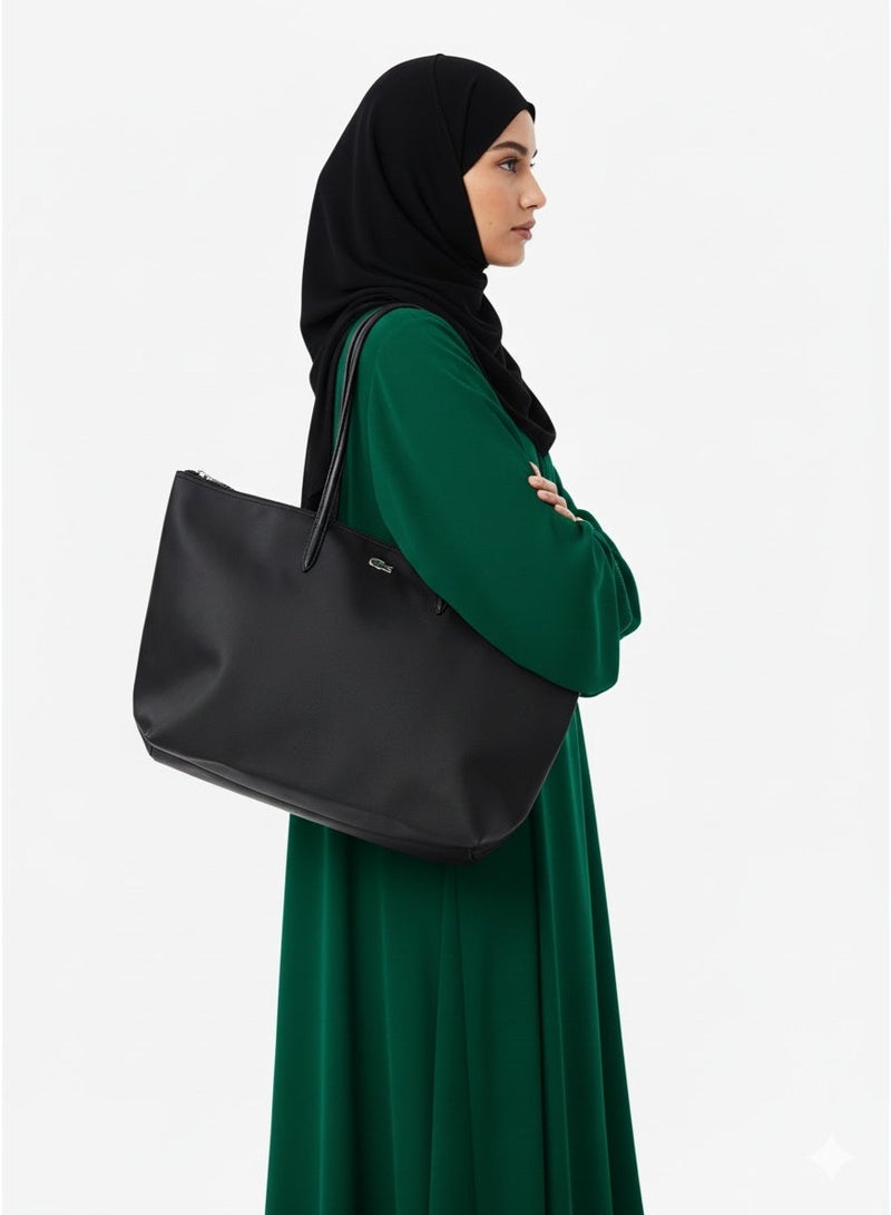 Lacoste bag Women's L12.12 Concept Fashion Versatile Large Capacity Large Size Zipper Handheld Camera Bag Shoulder Bag Camera Bag Tote Bag Large 35cm * 30cm * 12cm - Image 2