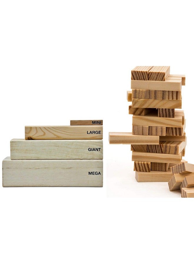 Ja-Ru Real Wood Mini Tumble Tower Classic Game (6 Sets) Travel Size 4 Inch by JARU. Mini Wooden Tumbling Tower Blocks Toy Party Favors Board Games Toys. 3276-6p - Image 5