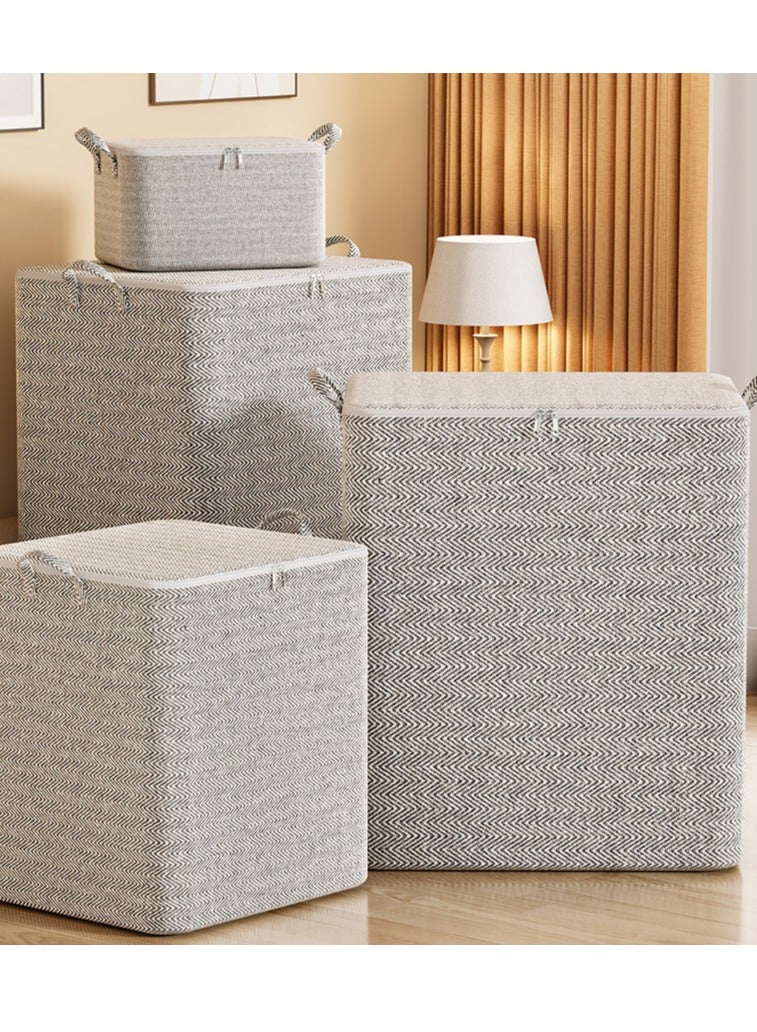 2pcs Wardrobe Clothes Organizer Bedding Organizer Foldable Closet Storage Organizer with Carrying Handles Large-Capacity Storage Bag for Home Bedroom Office（110L）  - Image 2