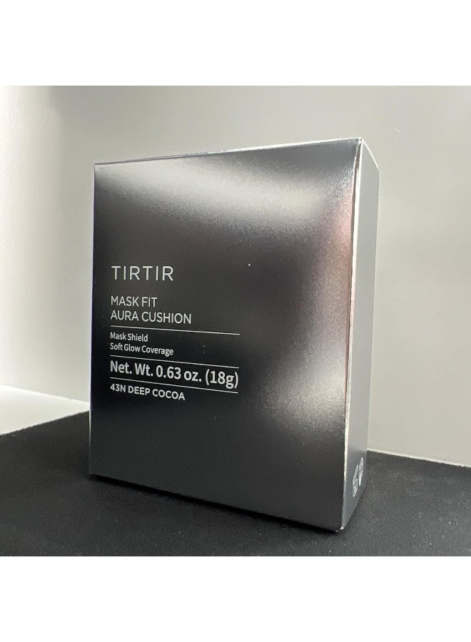 Tirtir Mask Fit Aura Cushion Foundation - 43N Deep Cocoa