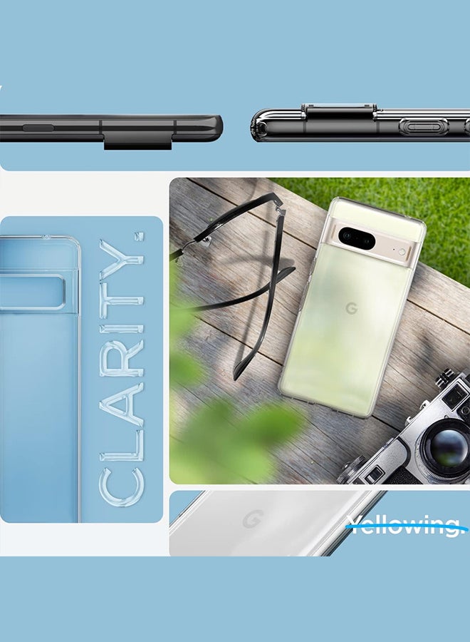 CATANES Google Pixel 7 TPU Case Clear Anti-Yellowing Transparent Shockproof Protective Phone Case Scratch Resistant Cover - Image 5