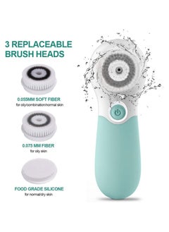 General Cleansing Brush, Electric Facial Exfoliating Massage Brush with 3 Cleansing Heads and 2 Adjustable Speeds for Deep Cleansing, Blackhead Removal, Facial Massage  - Image 2