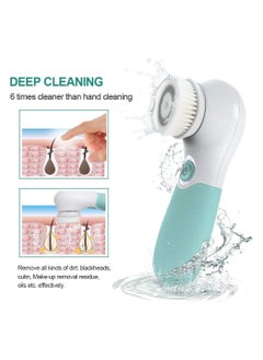 General Cleansing Brush, Electric Facial Exfoliating Massage Brush with 3 Cleansing Heads and 2 Adjustable Speeds for Deep Cleansing, Blackhead Removal, Facial Massage  - Image 3