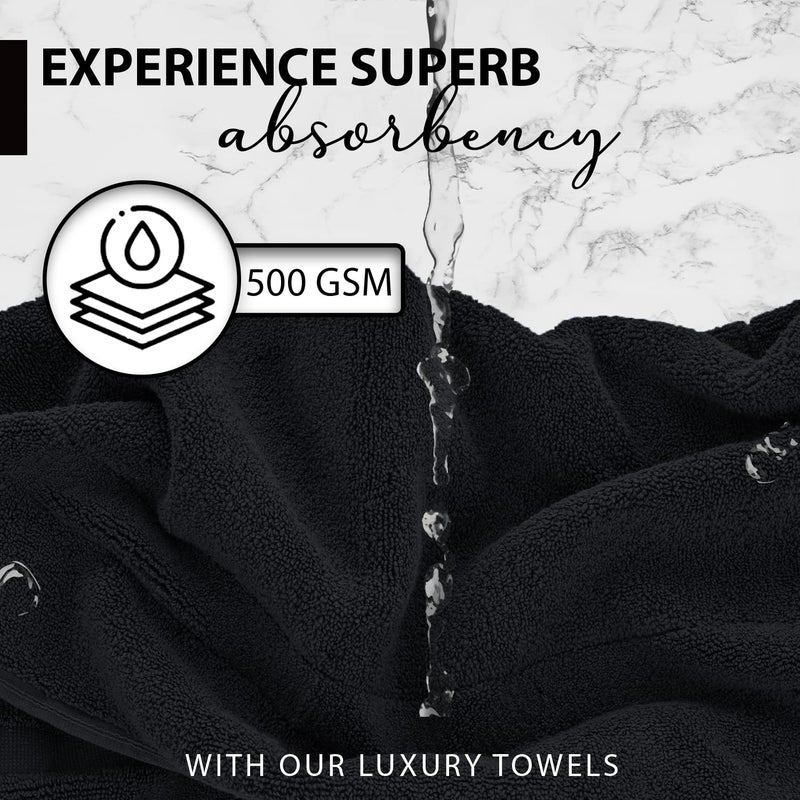 KAHAF COLLECTION 100% Cotton Bath Towels, 24x48 Pack of 6 Towels, Quick Dry, Highly Absorbent, Soft Feel Towel, Gym, Spa, Bathroom, Shower, Pool, Luxury Soft Towels (Grey, 24x48-6 Pack) - Image 3