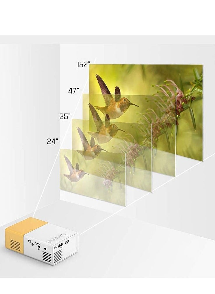 Multimedia Mini Portable Projector for Home Use, Compact and Convenient Projector for Movies and Presentations