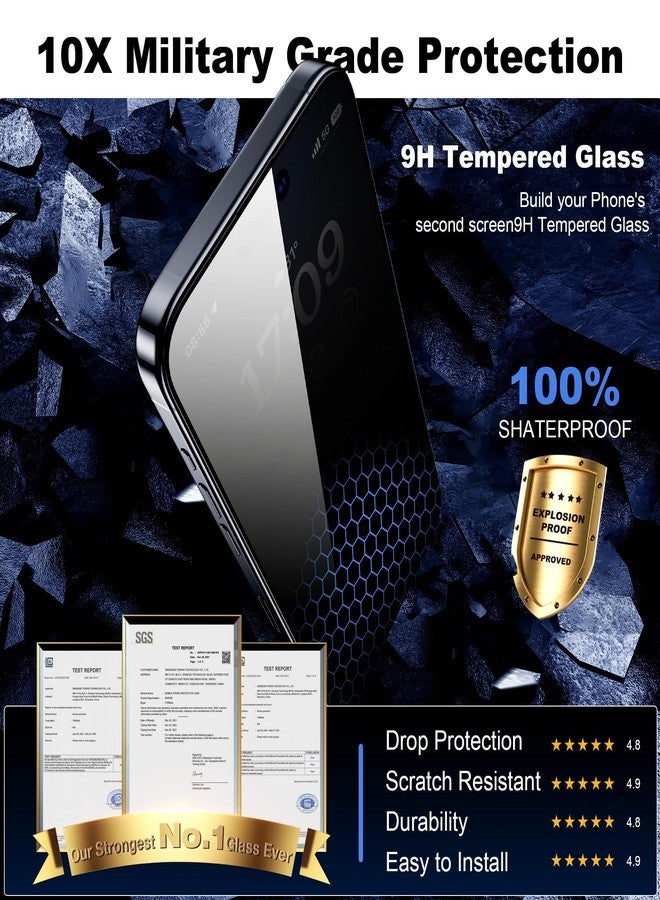 WSKEN Privacy Screen Protector for iPhone 14 Pro Max - [Auto-Dust Removal] Full Coverage Screen 2.5D Edge 28 Degree 10s HD Tempered Glass Film with Dust Clean Installing House 2022 5G,2 Pack - Image 5