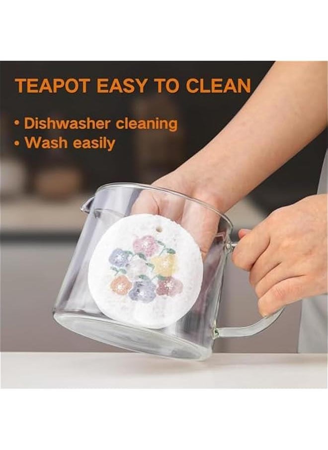 HOOKOR Glass Teapot 51oz/1500ml with Removable Stainless Steel Infuser Tea pot, Heatproof Borosilicate Glass Tea Make, Stovetop Safe Glass Tea Kettle for Loose and Blooming Leaf Tea  - Image 4