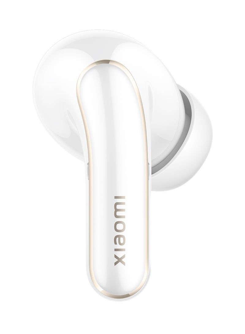 Xiaomi Buds 5 Pro BT | 3MIC + AI Call Noise Reduction | Up To 40 Hours Long Battery Life With Charging Box - White - Image 4