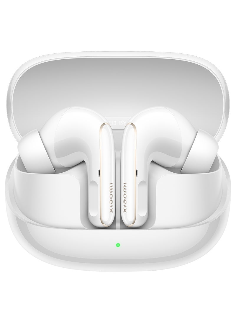 Xiaomi Buds 5 Pro BT | 3MIC + AI Call Noise Reduction | Up To 40 Hours Long Battery Life With Charging Box - White - Image 2