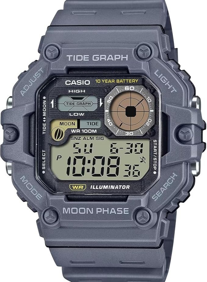 كاسيو ساعة رقمية بسوار من الراتنج WS-1700H-8AVDF، للجنسين - Image 1