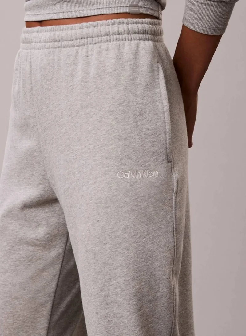 Calvin Klein Grey Heather Cotton Terry Blend Lounge Joggers for Women | Best Price UAE