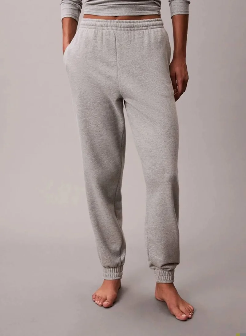Calvin Klein Grey Heather Cotton Terry Blend Lounge Joggers for Women | Best Price UAE