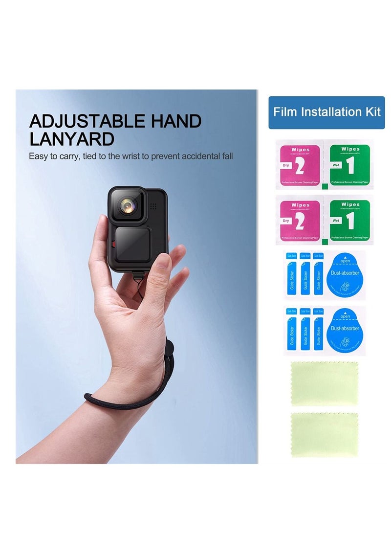 Y&D - Silicone Sleeve with Lanyard and 6 Pcs Tempered Glass Screen Lens Protector for GoPro Hero 10 Black - Image 1