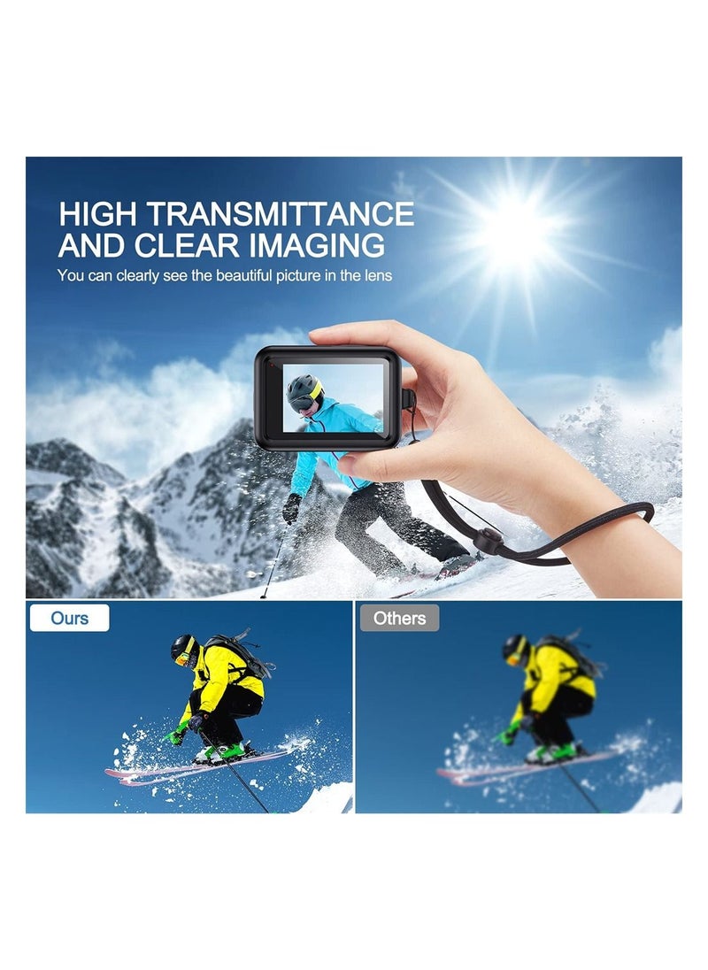 Y&D - Silicone Sleeve with Lanyard and 6 Pcs Tempered Glass Screen Lens Protector for GoPro Hero 10 Black - Image 1