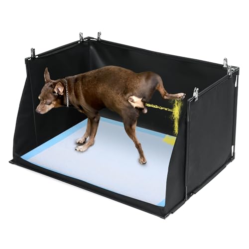 HOMBYS Dog Pee Pad Holder with High Walls NoSpill Indoor Potty for Large Dogs Foldable Puppy Litter Box Patent Pending 338 L x 28 W x 177 H - Image 1