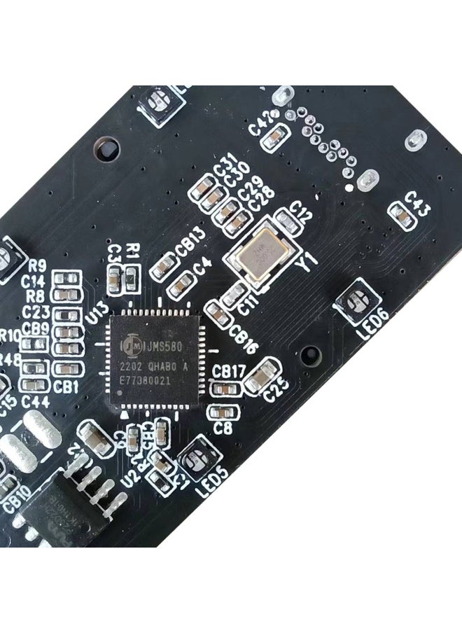 Generic - M.2 SSD Solid State Hard Disk Box Motherboard Dual Protocol Nvme/ngff/SATA Mobile Hard Disk Transfer Board Card-Color:NGFF(SATA) Protocol Has Colored Lights - Image 1