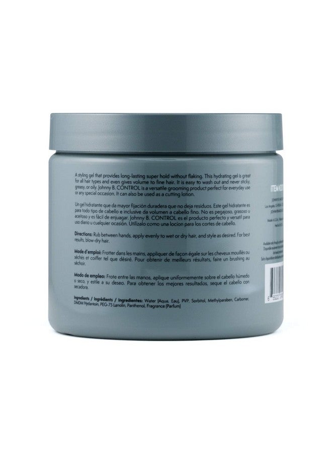 JOHNNY B. JOHNNY B. Control Alcohol-Free Hair Styling Gel, Strong Hold, All Hair Types 16 oz. - Image 3