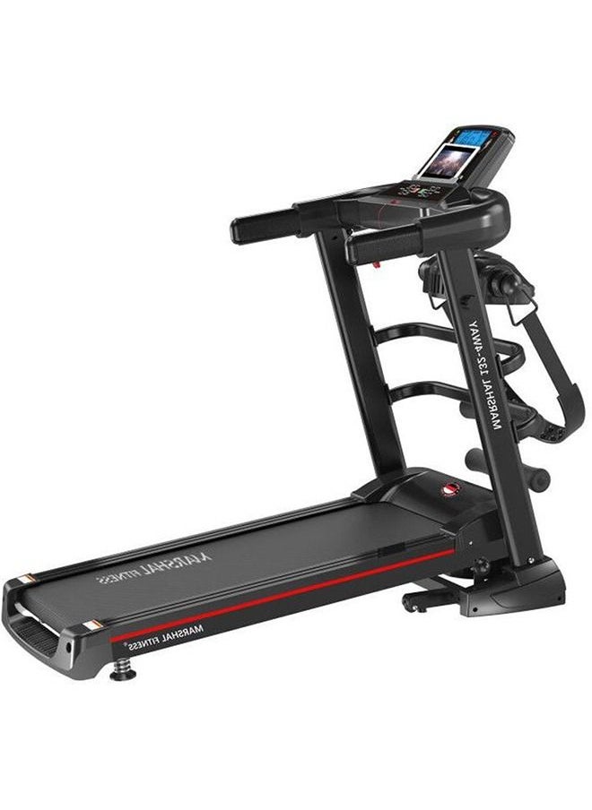 Marshal Fitness - MF-132-4 Foldable LCD Display Low Noise 2.5 HP DC Motor Manual Incline Treadmill With Massager Heart Rate Monitoring USB Music Player and Speaker (with iPad/Phone Holder) For Home Use - Image 1