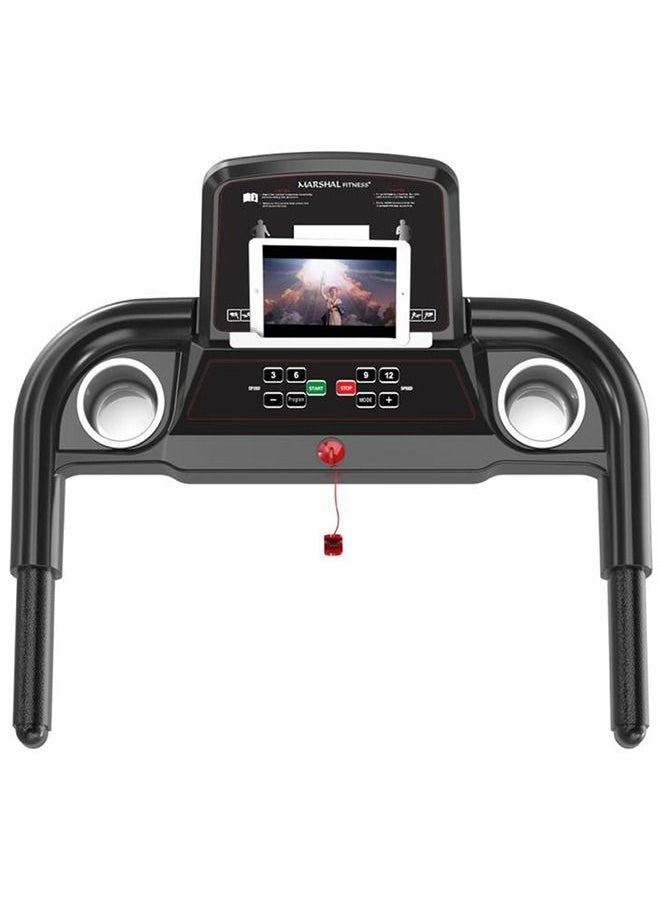 Marshal Fitness - MF-132-4 Foldable LCD Display Low Noise 2.5 HP DC Motor Manual Incline Treadmill With Massager Heart Rate Monitoring USB Music Player and Speaker (with iPad/Phone Holder) For Home Use - Image 1