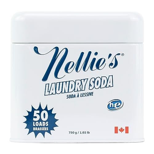 Nellie's مسحوق غسيل نيللي - مسحوق منظف مركز للغسيل - 50 غسلة - لطيف على البشرة والبيئة - خالي من العطور - (صنع في كندا) - Image 1