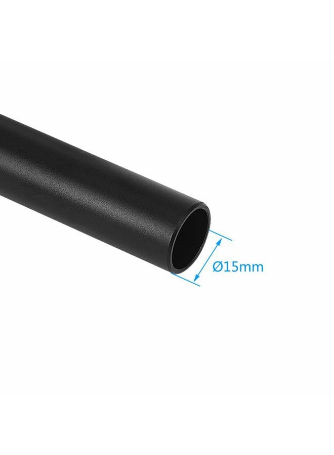 Haoge VA-PR28B 28cm 11 Inch Long Aluminum Alloy Rod 15mm Rods with M12 Thread for Camera Rail Support System Rig Shoulder Pads Monitor Mount Rod Clamp Base Mattebox Follow Focus Black, Pack of 2 - Image 5