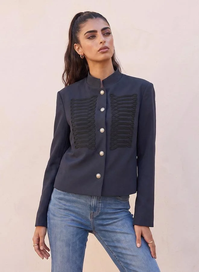 Splash FAV Youth Napoleon Jacket with Soutache Braiding Detail