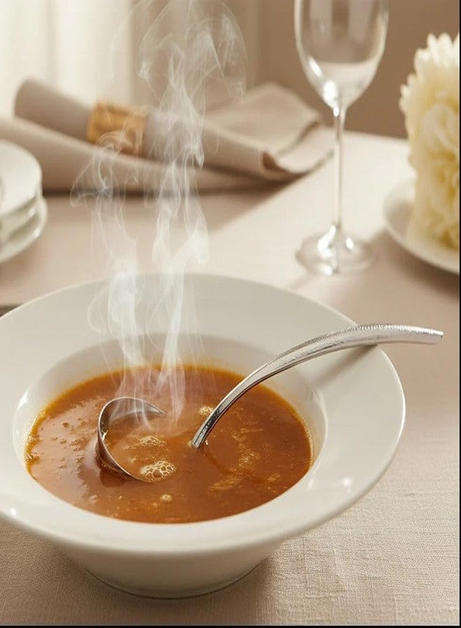 Cuisinox Stainless Steel Ladle Spoon for Soup and Serving, Hand Hammered, 14" - Image 3