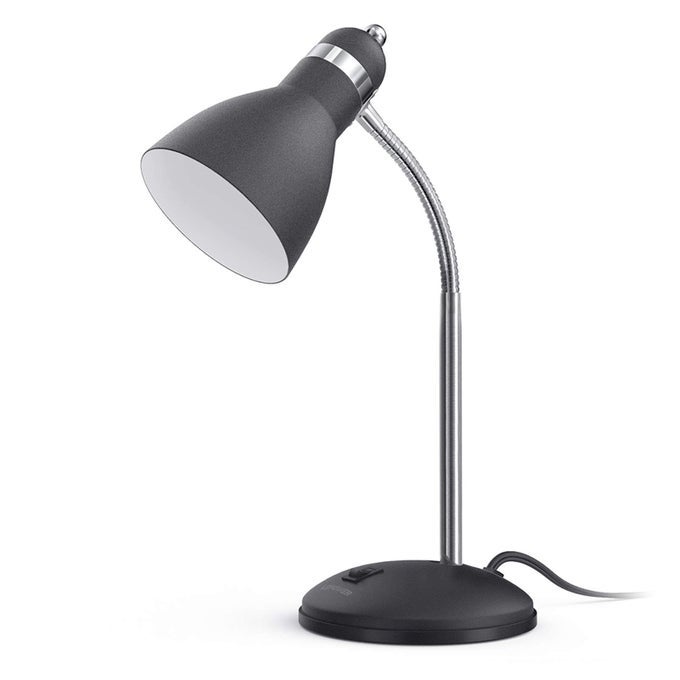 METAL DESK LAMP EYECARING TABLE LAMP STUDY LAMPS WITH FLEXIBLE GOOSE NECK FOR BEDROOM HOME OFFICE MATTE BLACK