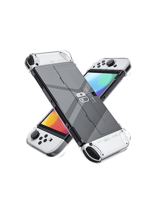 PROMASS Clear Protective Case, Protective Case Cover, for Nintendo Switch Lite Clear Case for Nintendo Switch OLED Model Strong and Durable Not Easy to Fall Off - Image 1