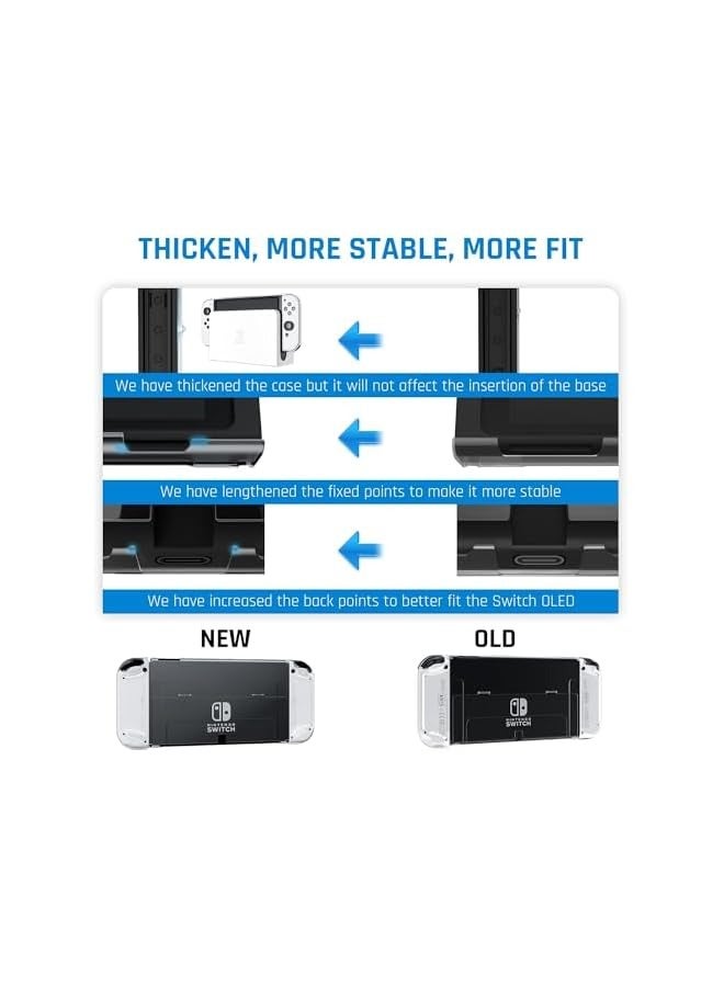 PROMASS Clear Protective Case, Protective Case Cover, for Nintendo Switch Lite Clear Case for Nintendo Switch OLED Model Strong and Durable Not Easy to Fall Off - Image 2