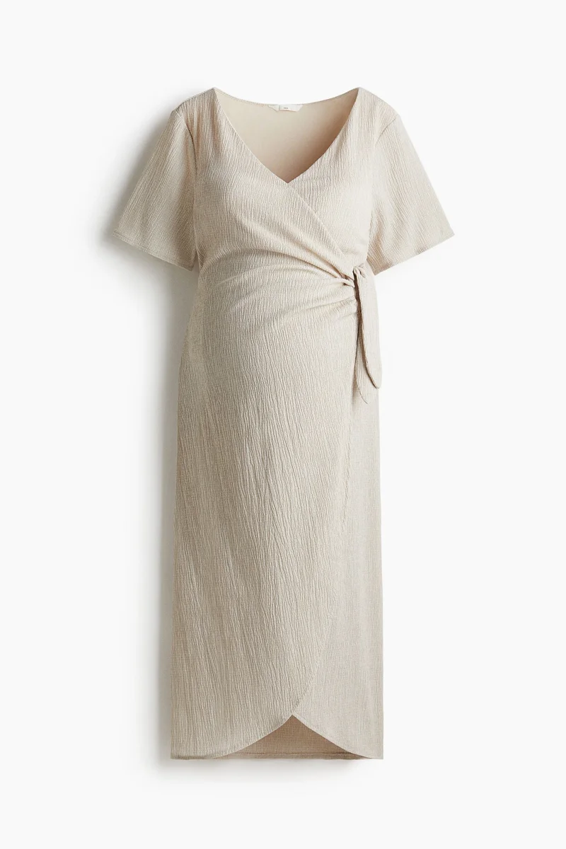 H&M  MAMA Crinkled wrap dress for Women | Best Price UAE