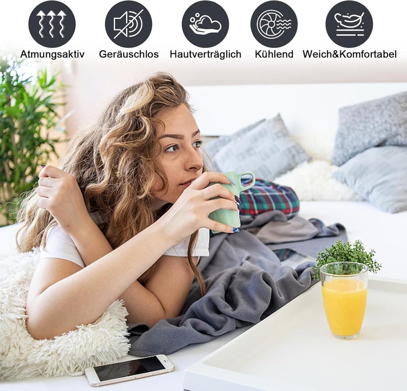 ohano Waterproof Mattress Protector 140 x 200 cm Fitted Sheet, Waterproof and Breathable Mattress Cover, Incontinence Pad, Moisture Protection Bed Sheet, Fitted Sheet, for All Seasons, Khaki - Image 3