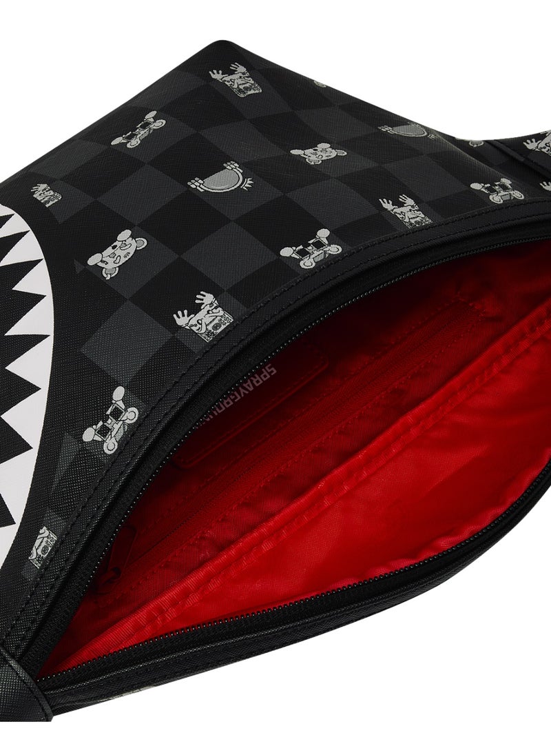 SPRAYGROUND GRAY PEEKING CHARACTER CHECK SAVVY CROSSBODY - Image 4