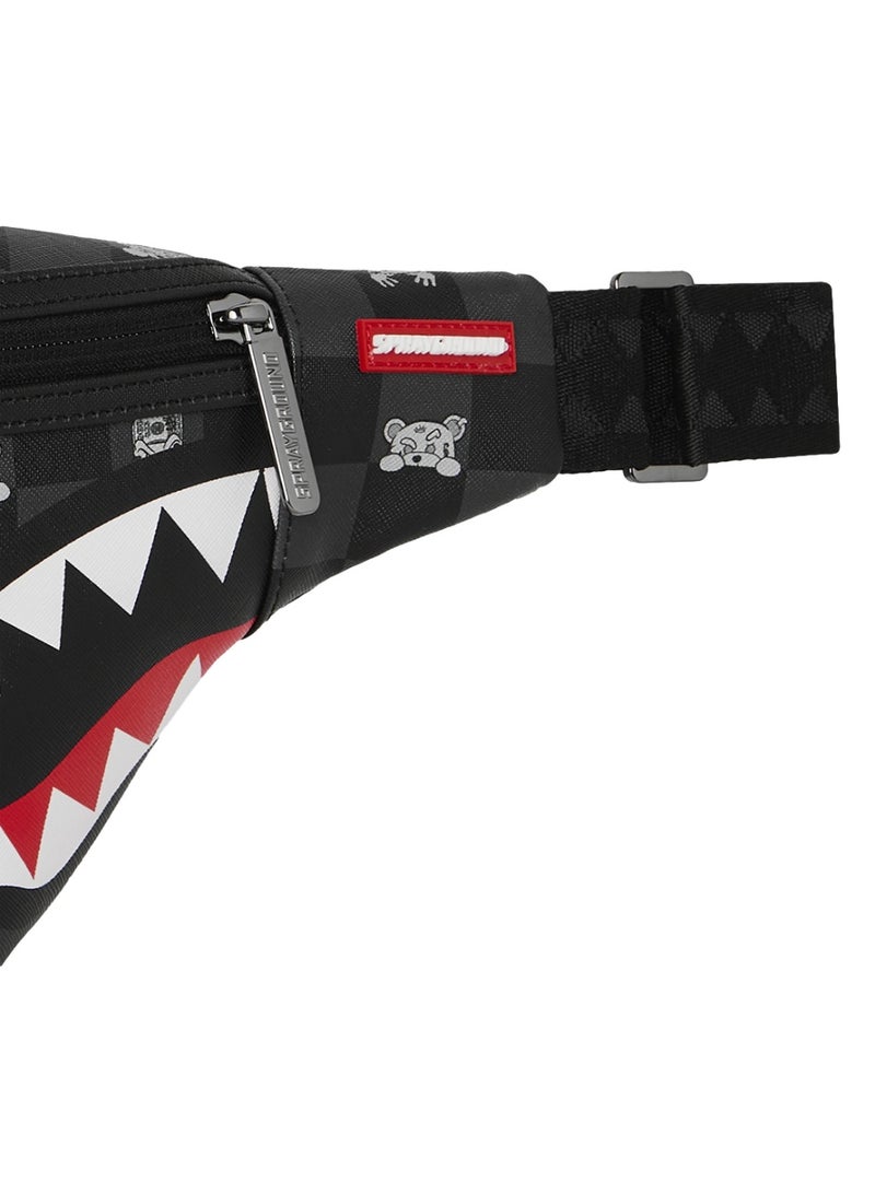 SPRAYGROUND GRAY PEEKING CHARACTER CHECK SAVVY CROSSBODY - Image 3