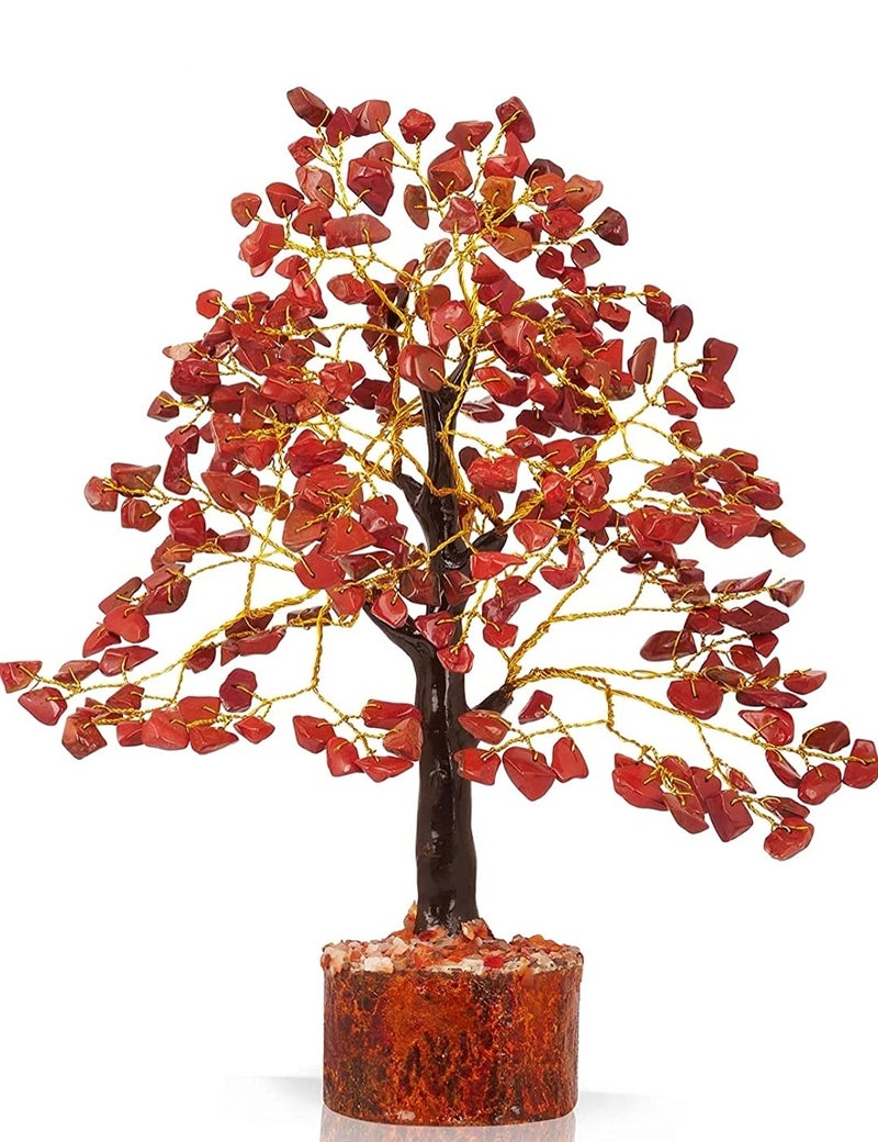DHYANARSH Reiki Healing Gemstone Tree (400 Chips), Standard - Multicolor - Home Decor - Metaphysical (Jasper Chips) - Image 1