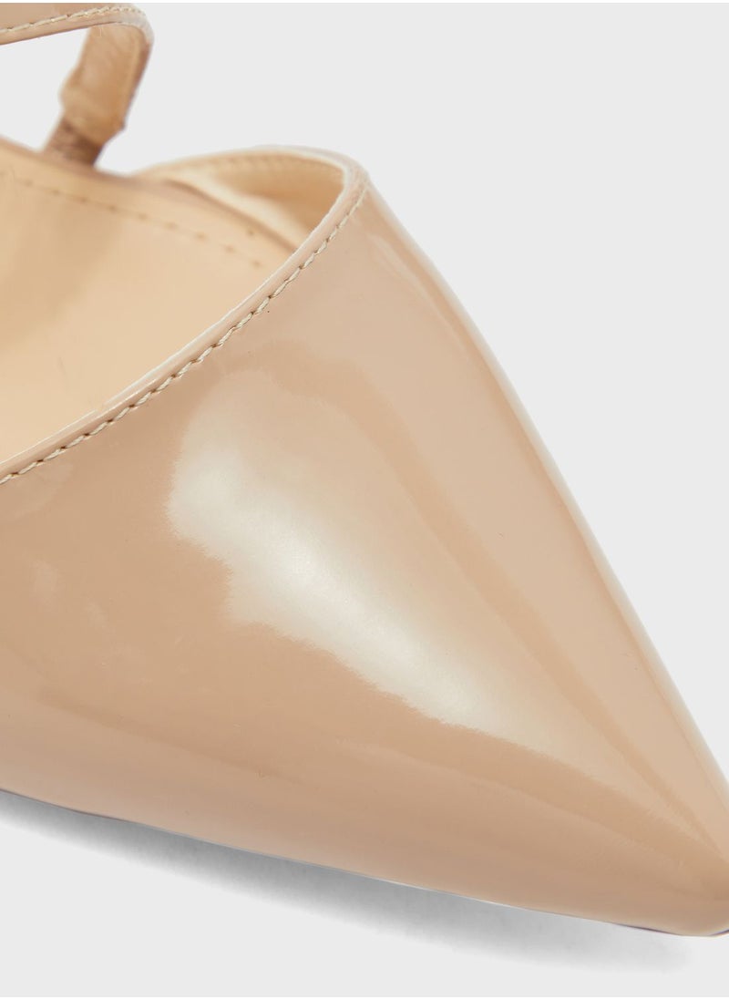 ELLA - Pointed toe multi-strap pump with feature heel - Image 1