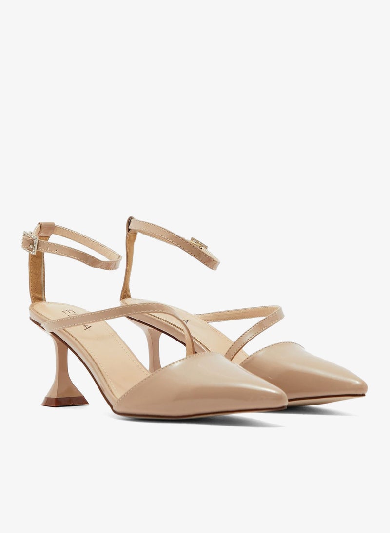 ELLA Pointed toe multi-strap pump with feature heel - Image 3
