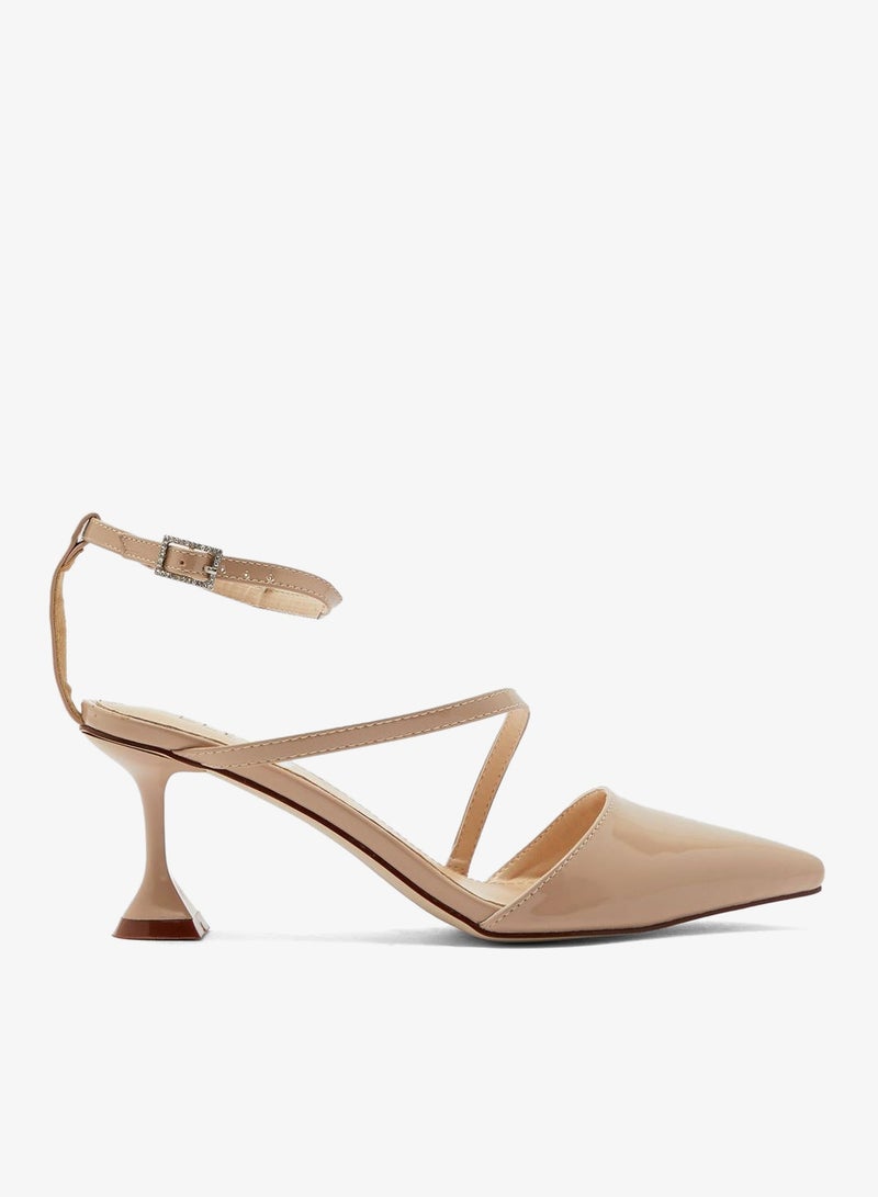 ELLA Pointed toe multi-strap pump with feature heel - Image 1