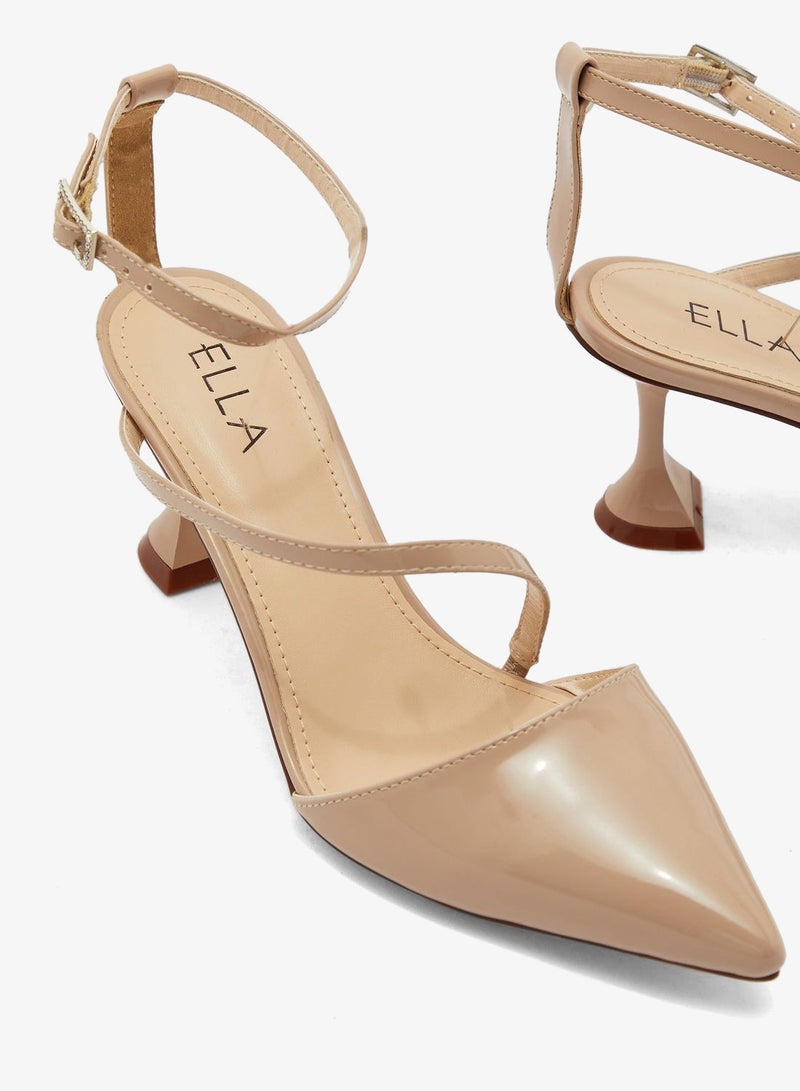 ELLA Pointed toe multi-strap pump with feature heel - Image 2