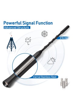 SYOSI Car Aerial Antenna, 2pcs Universal AM/FM/DAB Car Radio Replacement Rubber Car Aerial Roof Antenna Mast Kit Screws in type Compatible with All Cars  - Image 2