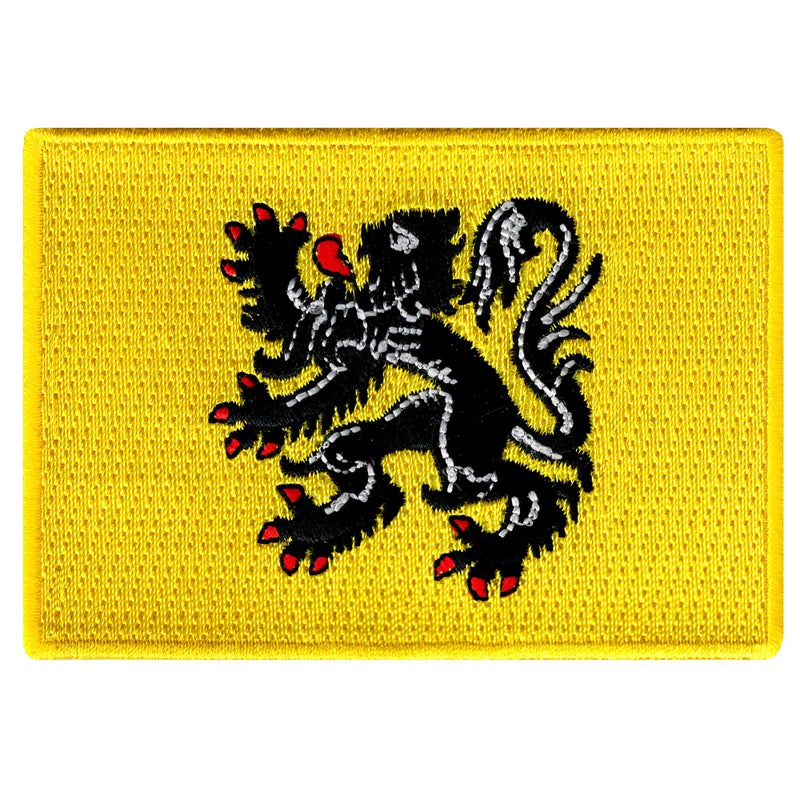 Cypress Collectibles Embroidered Patches Cypress Collectibles  Flemish Flanders Flag Patch  Premium Embroidered Appliqu  European Country Iron On Patches  Dimensions 35 x 25