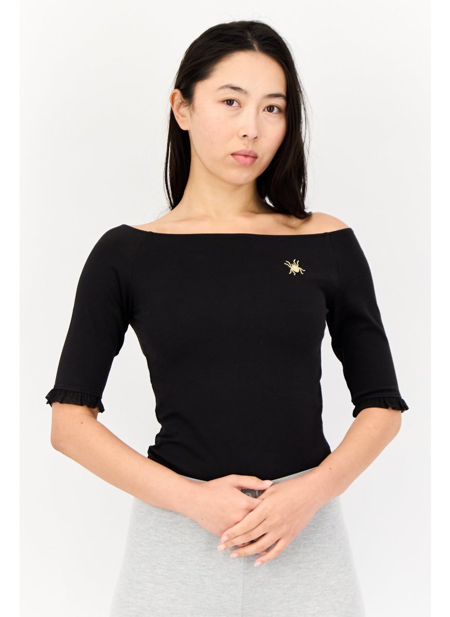 PUMA Puma x Charlotte Olympia Women Sportswear Fit Elbow Sleeves Outdoor Bodysuit, Black  - Image 1