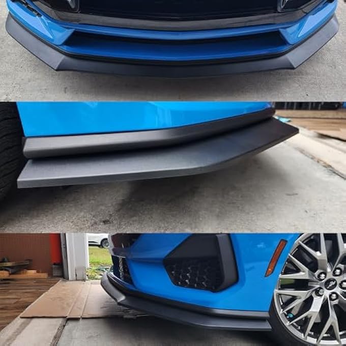 Jogon Front Lip Splitter Spoiler for Ford Mustang S650 GT Ecoboost 2024 2025, ABS Plastic Exterior Trim, 3PCS Chin Spoiler Splitter Diffuser Protector, Not for GT Performance Package and Dark Horse - Image 2