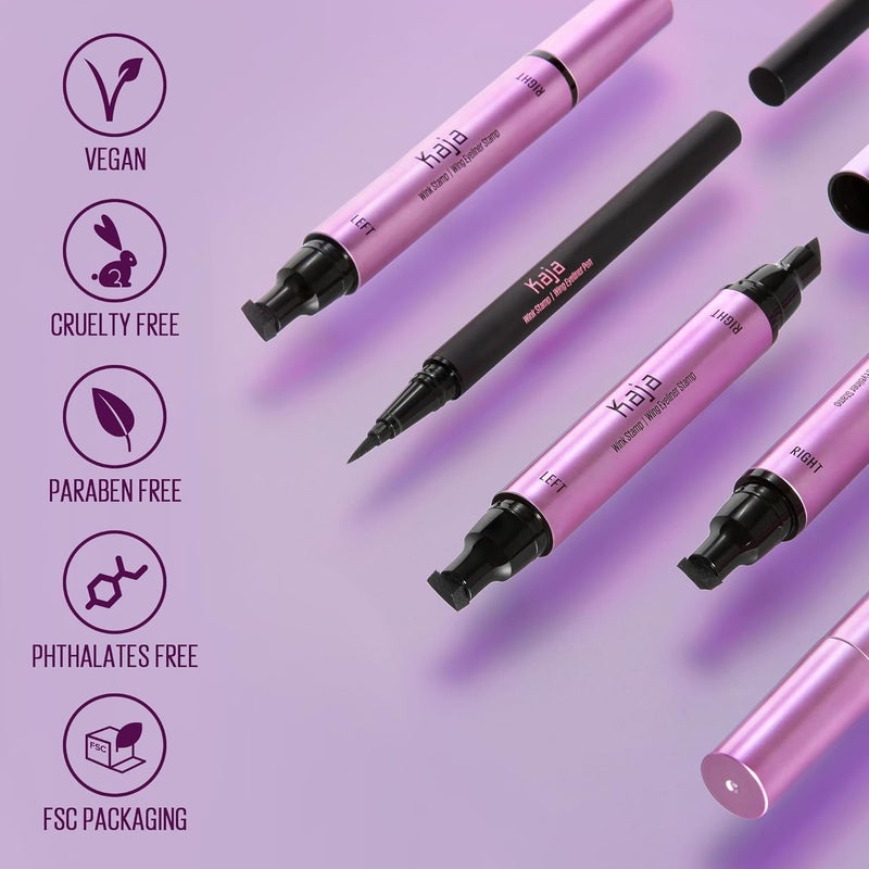 KAJA Winged Eyeliner Set (Purple)- Wink Stamp & Original Eyeliner with Avocado Extract, Double-Ended Wing, Smudge-Proof, Waterproof, Matte Finish, Long Lasting - Image 5