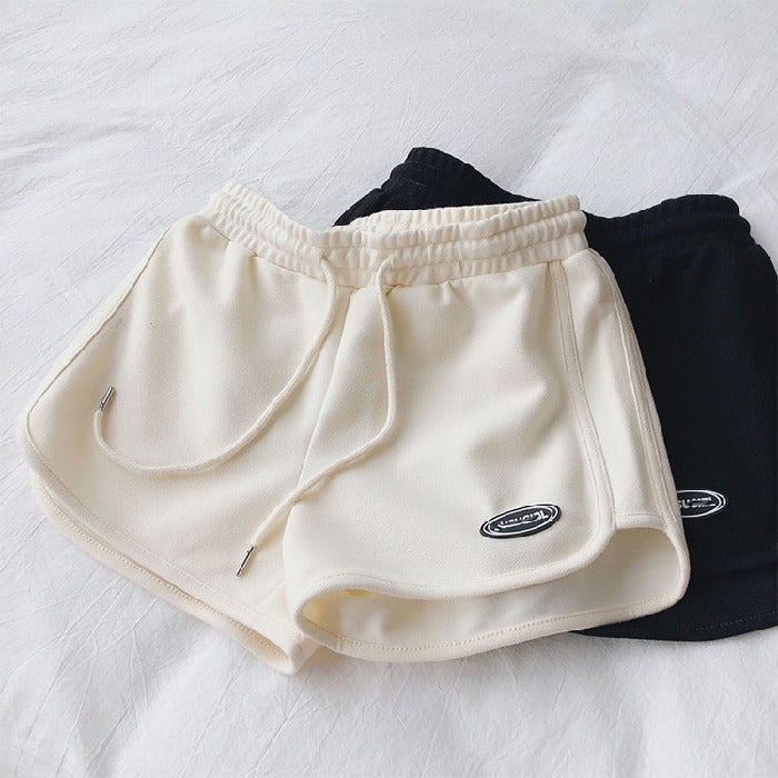 2024 New Womens Summer Casual Shorts High-Waist Loose-Fit Apricot  - Image 1