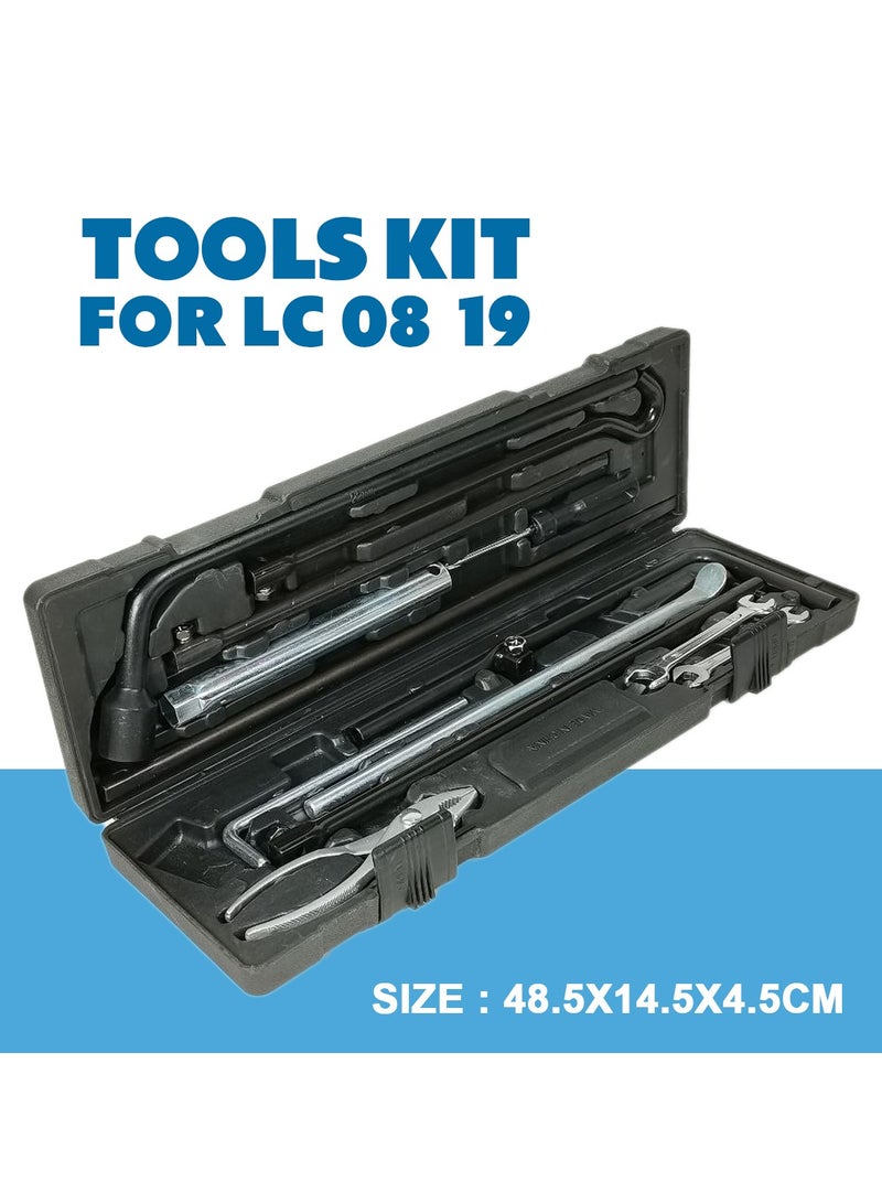 MTOOLS Car Jack Rod Lever & Wheel Spanner Kit for Land Cruiser LC 08-19 - Essential Roadside Assistance Tools - Image 1